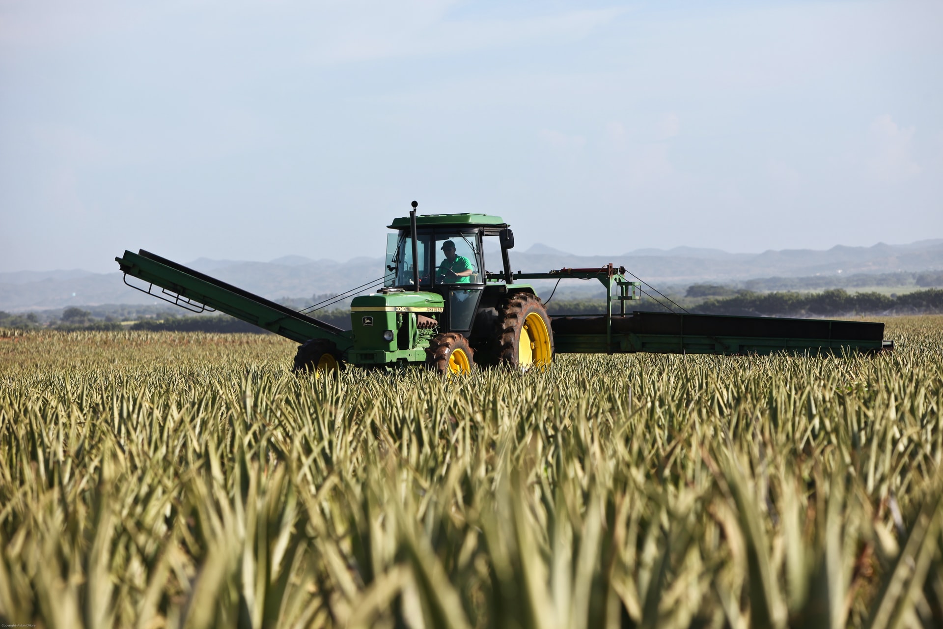 Werken aan de tractor